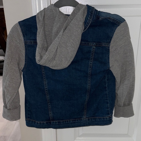Primark Kids Denim Jacket with Blue and Gray Contrast - Picture 2 of 2